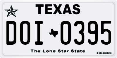 TX license plate DOI0395