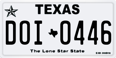 TX license plate DOI0446