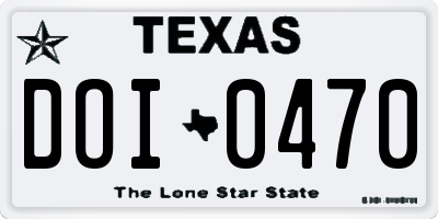 TX license plate DOI0470