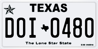 TX license plate DOI0480