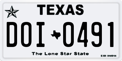 TX license plate DOI0491