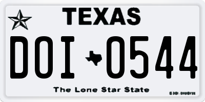 TX license plate DOI0544