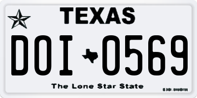 TX license plate DOI0569