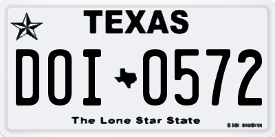 TX license plate DOI0572