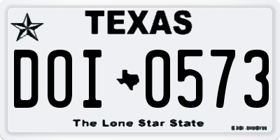 TX license plate DOI0573