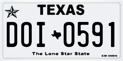 TX license plate DOI0591
