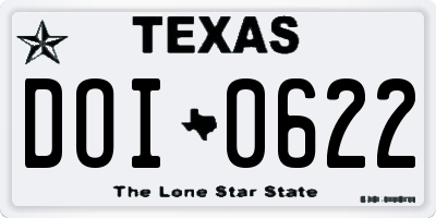 TX license plate DOI0622