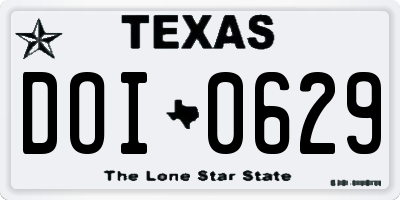 TX license plate DOI0629