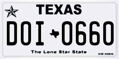 TX license plate DOI0660