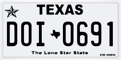 TX license plate DOI0691