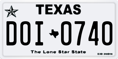TX license plate DOI0740