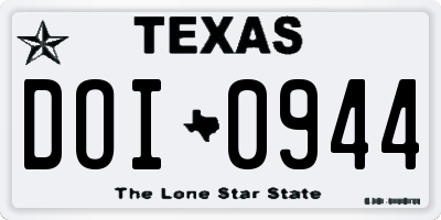 TX license plate DOI0944