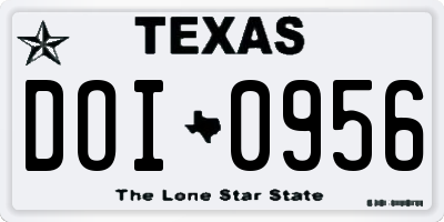 TX license plate DOI0956
