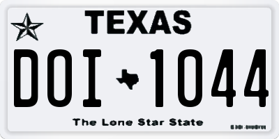 TX license plate DOI1044