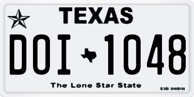 TX license plate DOI1048
