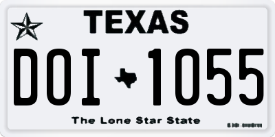 TX license plate DOI1055