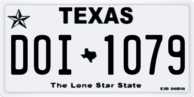 TX license plate DOI1079