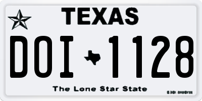 TX license plate DOI1128