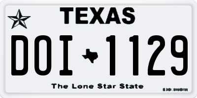 TX license plate DOI1129