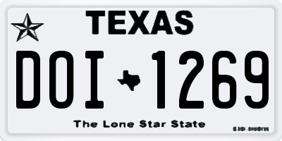 TX license plate DOI1269