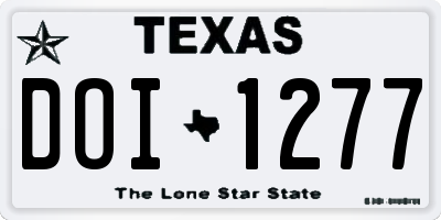 TX license plate DOI1277