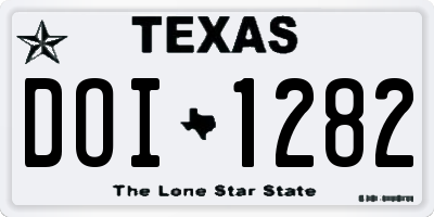 TX license plate DOI1282