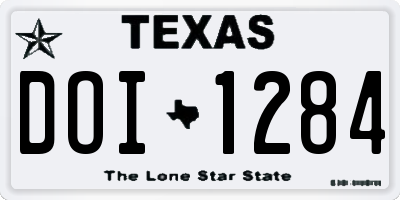 TX license plate DOI1284