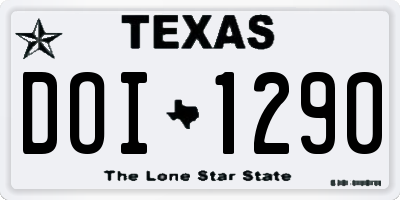 TX license plate DOI1290