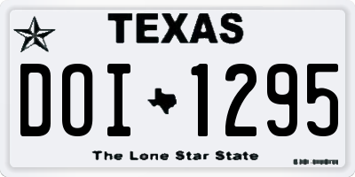 TX license plate DOI1295