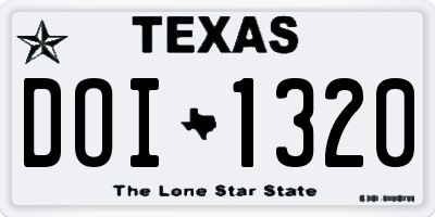 TX license plate DOI1320