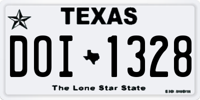 TX license plate DOI1328