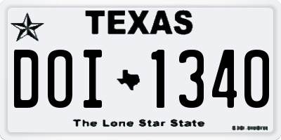 TX license plate DOI1340