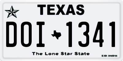 TX license plate DOI1341