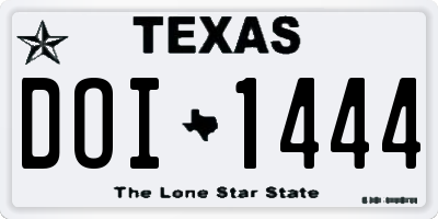 TX license plate DOI1444