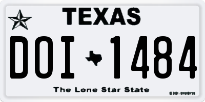 TX license plate DOI1484