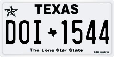 TX license plate DOI1544