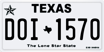 TX license plate DOI1570