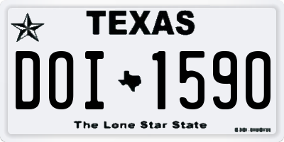 TX license plate DOI1590