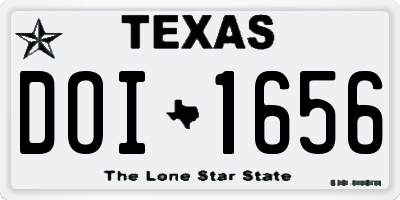 TX license plate DOI1656