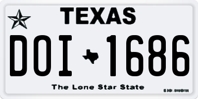 TX license plate DOI1686