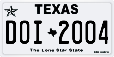 TX license plate DOI2004