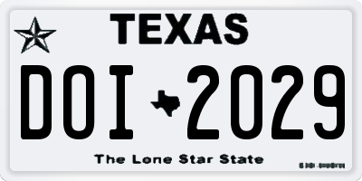 TX license plate DOI2029