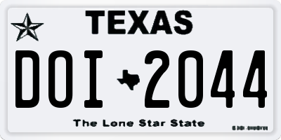 TX license plate DOI2044