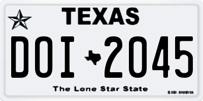 TX license plate DOI2045