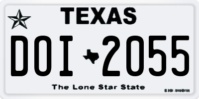 TX license plate DOI2055