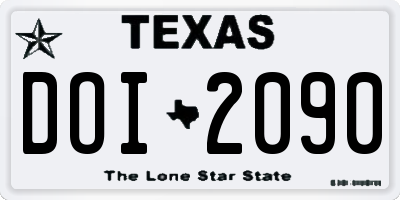 TX license plate DOI2090
