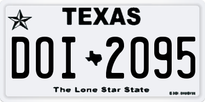TX license plate DOI2095