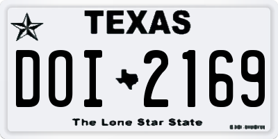 TX license plate DOI2169