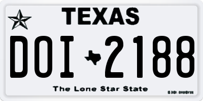 TX license plate DOI2188