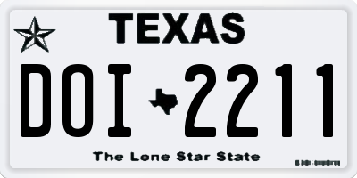 TX license plate DOI2211